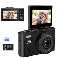 4K Digital Camera with Camera Lens, Vlogging Camera with LED Fill light & 6 Filter Effects, Portable Compact Digital Camera...