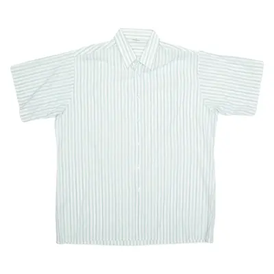Mens Shirt White Striped L