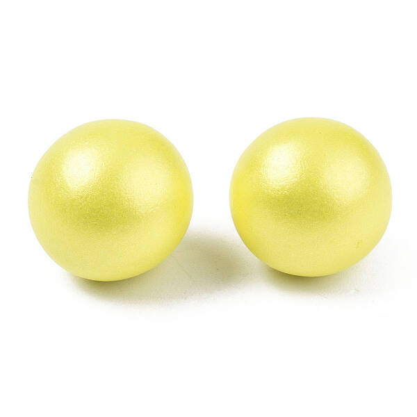 Painted Round Schima Wood Earrings for Girl Women
