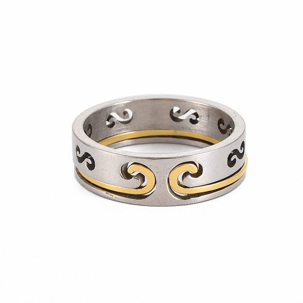 Non-Tarnish Men's 201 Stainless Steel Infinity Finger Rings