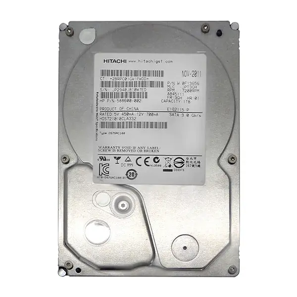 588600-002 HP 1TB 3Gb/s SATA 7200 3.5-inch 32MB Hard Drive