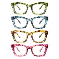 Oprah Style Readers for Women - Stylis Style Reading Glasses with Blue Light Blocking and Spring Hinge Square Computer Reader...
