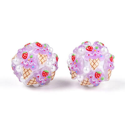 Round Resin Beads