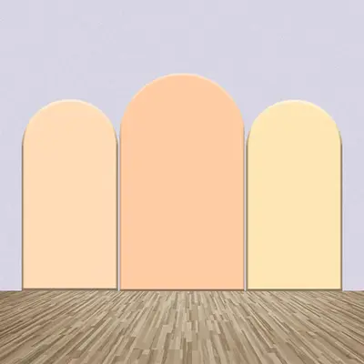 Yellow Orange Color One Sided Arch Backdrop Kit - Aperturee