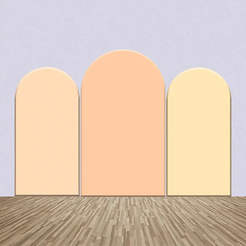 Yellow Orange Color One Sided Arch Backdrop Kit - Aperturee