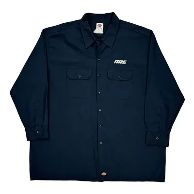 Are Logo Dickies Shirt - 2XL Navy Cotton Blend