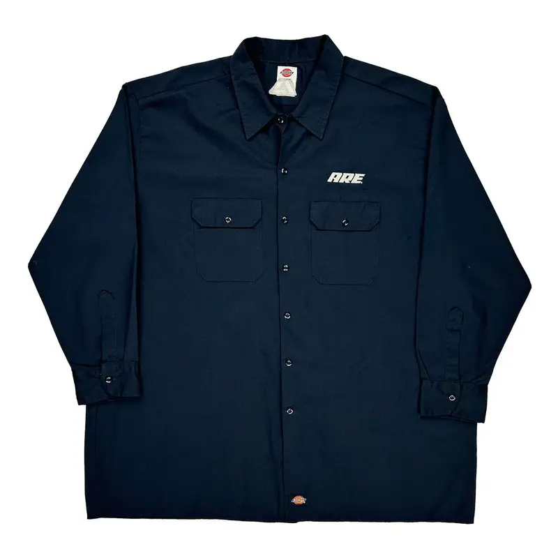Are Logo Dickies Shirt - 2XL Navy Cotton Blend