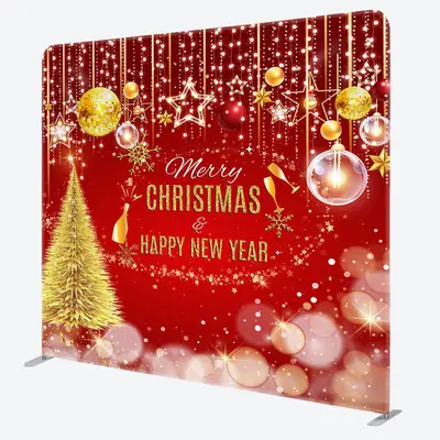Aperturee Red Bokeh Merry Christmas Happy New Year Backdrop - Aperturee
