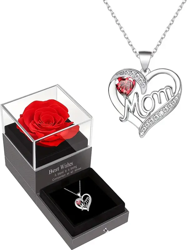 Heart Design Pendant Necklace As Gift, Hollow out Rhinestone Decor Necklace with Box, Fashion Dainty Jewelry Accessories for...