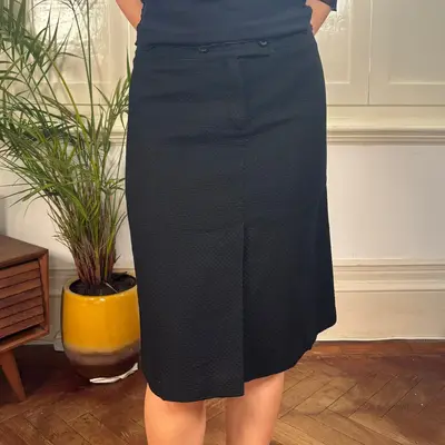 Max & Co Midi Skirt - 28W UK 8 Black Cotton