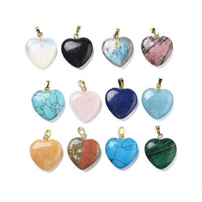 Natural & Synthetic Mixed Gemstone Pendants