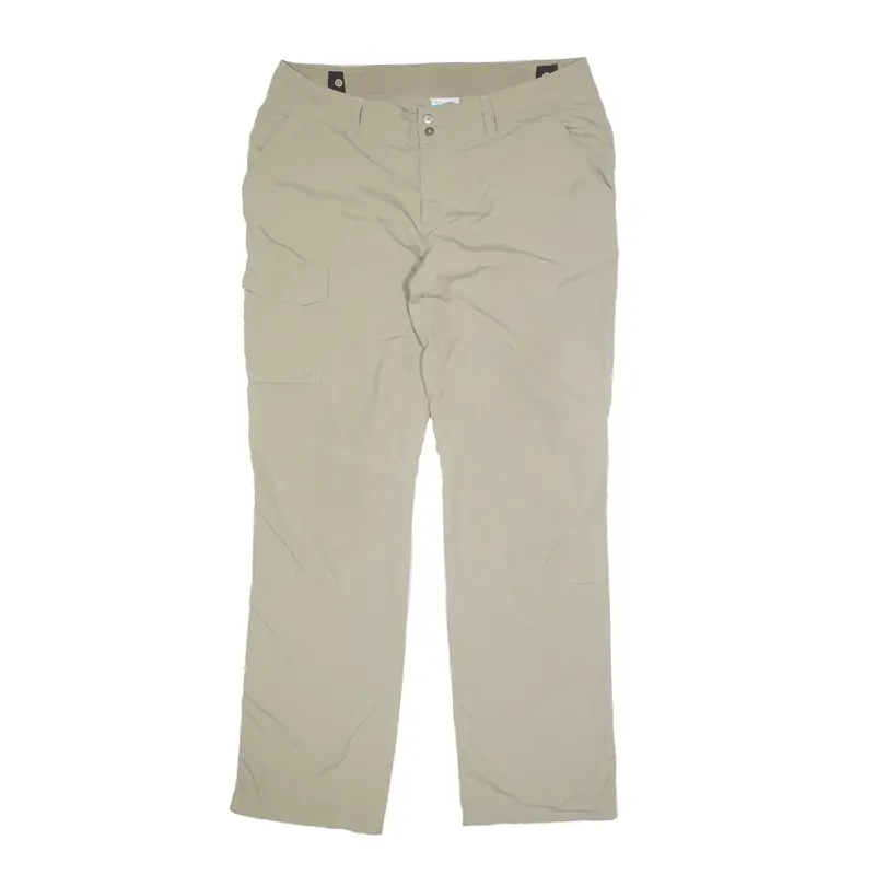 COLUMBIA Omni Shade Cargo Trousers Beige Regular Straight Nylon Womens W34 L33
