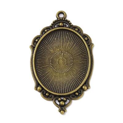 Tibetan Style Alloy Pendant Cabochon Settings