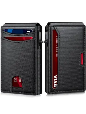 Summer 2024 Men's Rfid Blocking Card Holder, Business Style Plain Color  Multi-card Slot Metal Card Holder, Anti-theft Credit...