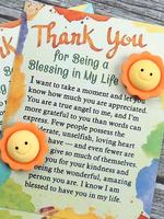 Thank You Greeting Card with Mini Cute Sun Cartoon, Personalized Inspirational Gratitude Appreciation Card for Birthday, Bles...