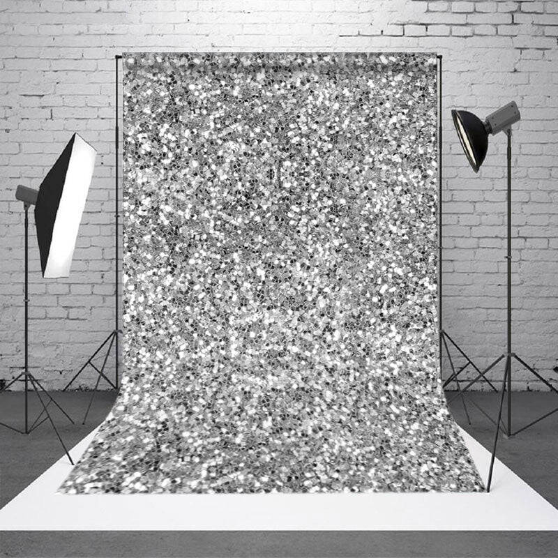 Aperturee Silver White Dots Twinkling Photography Backdrop - Aperturee