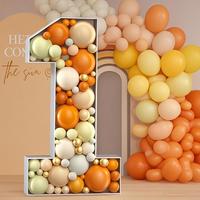 Balloon Number Model, 1 Count 3D Filling Balloon Number Decoration without Balloon, DIY Birthday Anniversary Wedding Decorati...
