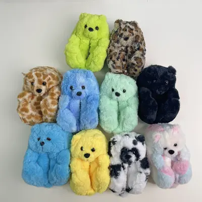 Yetbake boy bear shoes kids slippers Soft and cute new indoor slippers Comfort Footwear