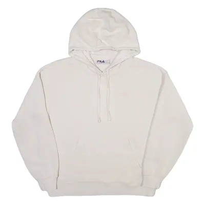 FILA Womens White Hoodie L