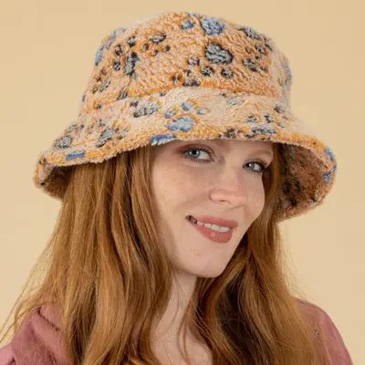 Cozy Paws Bucket Hat - White