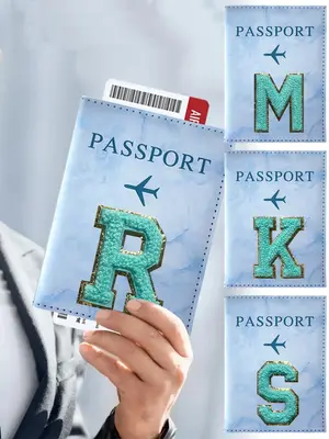 Letter Embroidery Design Passport Case, Fashionable Lightweight Passport Holder Cover, Travel Accessories for Men & Women