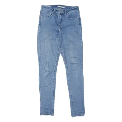 LEVI'S 721 High Rise Big E Jeans Blue Denim Slim Skinny Womens W27 L30