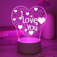 USB Powered Heart Shaped Night Light, Creative Desktop Atmosphere Light, Desk Lamp For Bedroom Living Room Home, Novelty Ligh...