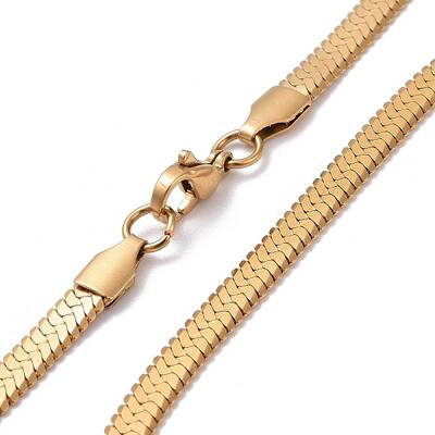 PVD Vacuum Plating 304 Stainless Steel Snake Chains Necklaces