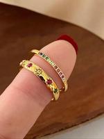 Boho Style Rhinestone Decorated Ring, Star & Moon Design Fashion Rings for Women & Girls, Trendy All-match & Exquisite Jewelr...
