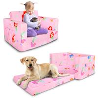 Primlect Kids Couch, 2-in-1 Toddler Sofa Fold Out, Soft Toddler Chair for Boys and Girls, Convertible Sofa to Lounger- Ideal ...