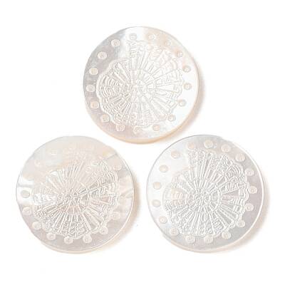 Natural White Shell Carved Cabochons