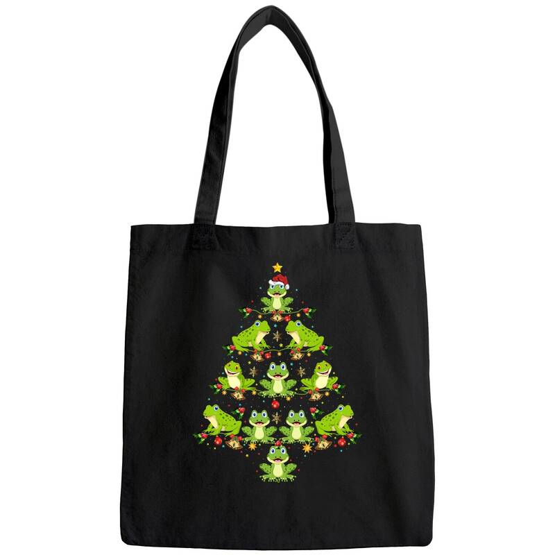 Frog Christmas Tree Gift Christmas Frog Tote Bag