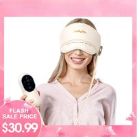 Head Massager, Forehead Massage for Migraine Relief Cap Help Sleep Temple Massager with Heated Eye Mask,  Head Wrap Massage T...