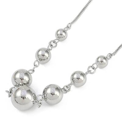Brass Round Ball Bib Necklaces for Women
