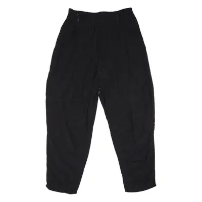 Trousers Black Relaxed Straight Viscose Womens W30 L28