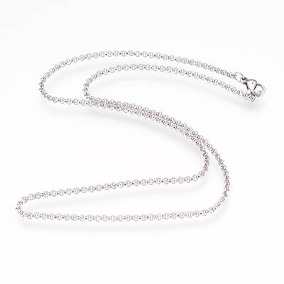 Non-Tarnish 304 Stainless Steel Rolo Chain Necklaces
