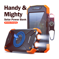 BLAVOR Solar Charger Power Bank, Portable Wireless Charger with 20W Fast Charging, USB-C Function, Dual Flashlight for Campin...