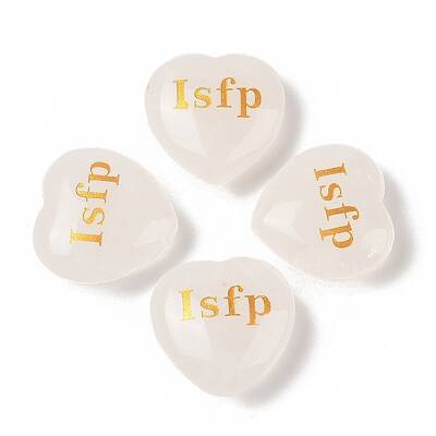 Natural Quartz Crystal Heart Engraving MBTI Figurines Statues for Home Office Desk Decorations