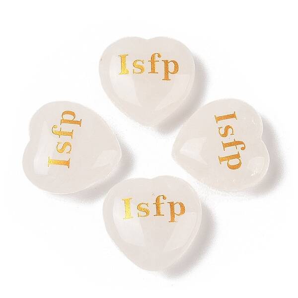 Natural Quartz Crystal Heart Engraving MBTI Figurines Statues for Home Office Desk Decorations