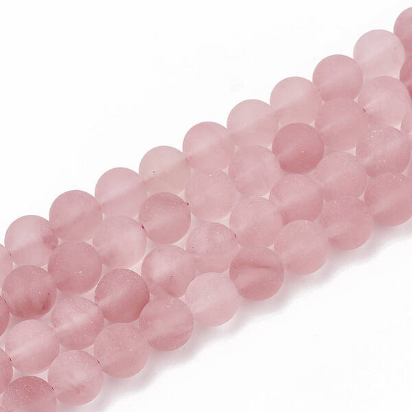 Cherry Quartz Glass Beads Strands