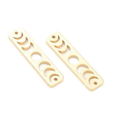 Brass Moon Phase Bar Links