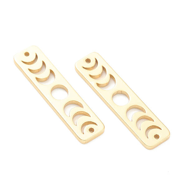 Brass Moon Phase Bar Links