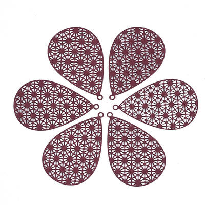 430 Stainless Steel Filigree Pendants