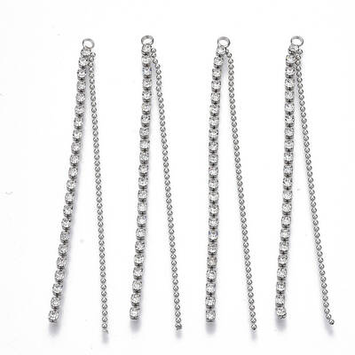 Brass Rhinestone Cup Chain Big Pendants