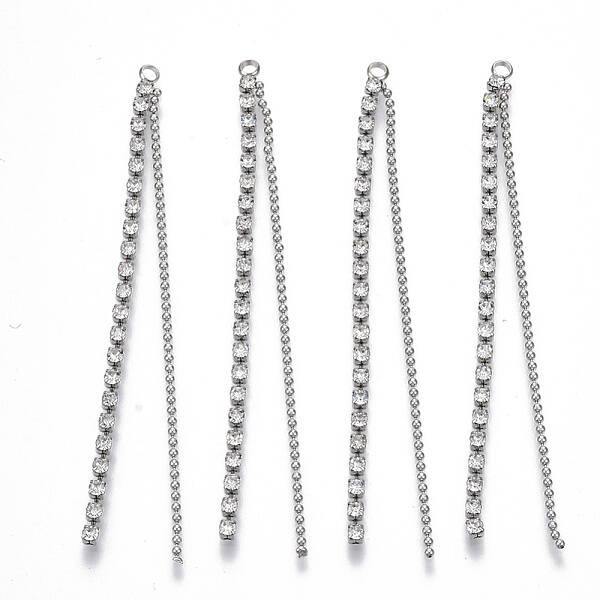 Brass Rhinestone Cup Chain Big Pendants