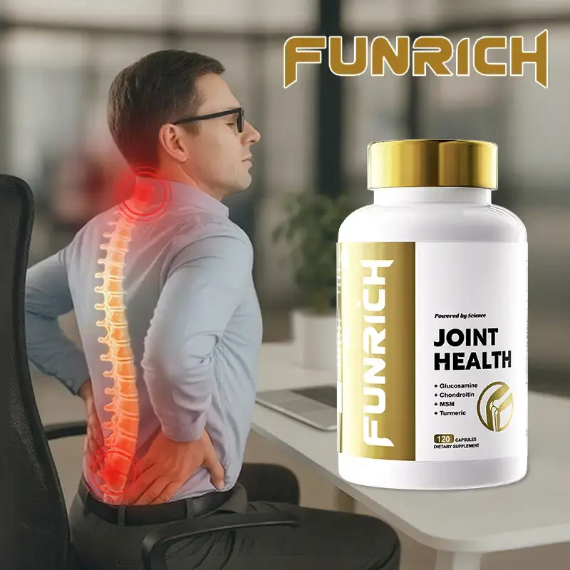 FUNRICH Joint Health Supplement for Mobility & Joint Pain with Glucosamine, Chondroitin, MSM & Turmeric - 120 Capsules