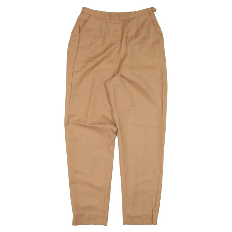 Trousers Brown Regular Tapered Wool Womens W26 L27