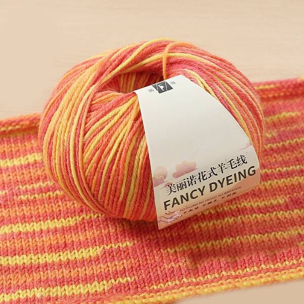 Wool Rainbow Segment Dyed Yarn