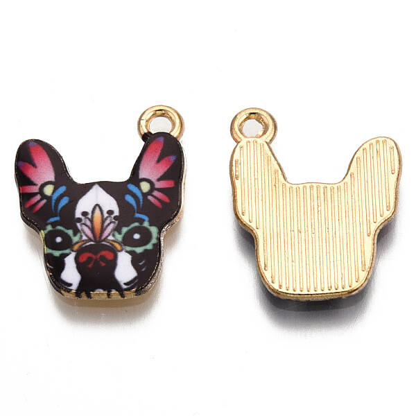 Rack Plating Alloy Enamel Pendants