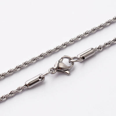 Tarnish Resistant 304 Stainless Steel Rope Chain Necklaces